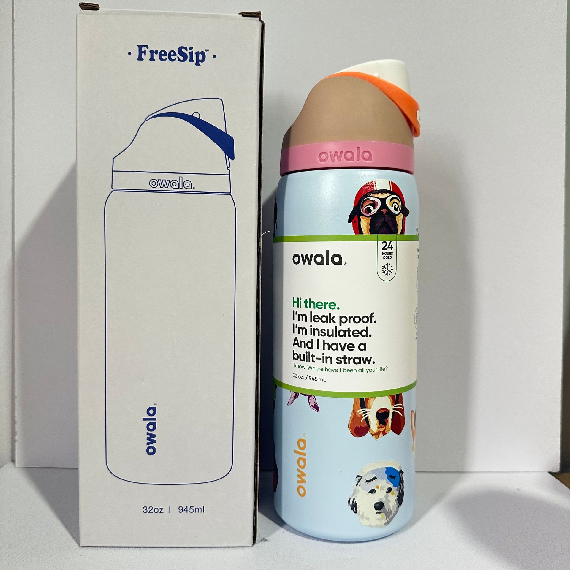 Owala en stock de gran capacidad portátil hervidor de agua al aire libre para hombres tazas de agua caliente de moda para mujeres tazas de fruta deportivas al por mayor