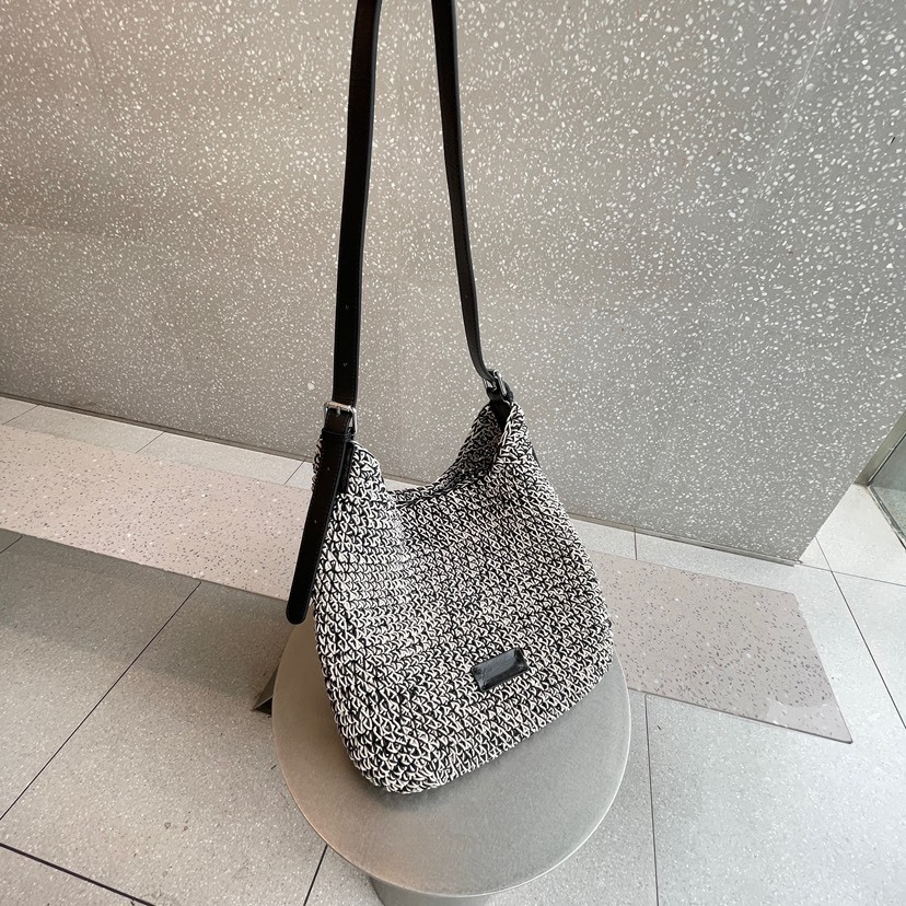 Hand-Woven Wax Cord Women's Bag 2026 New Arrival Trendy Cowhide Shoulder Underarm Bag Vacation Style Handbag - Thumbnail 3
