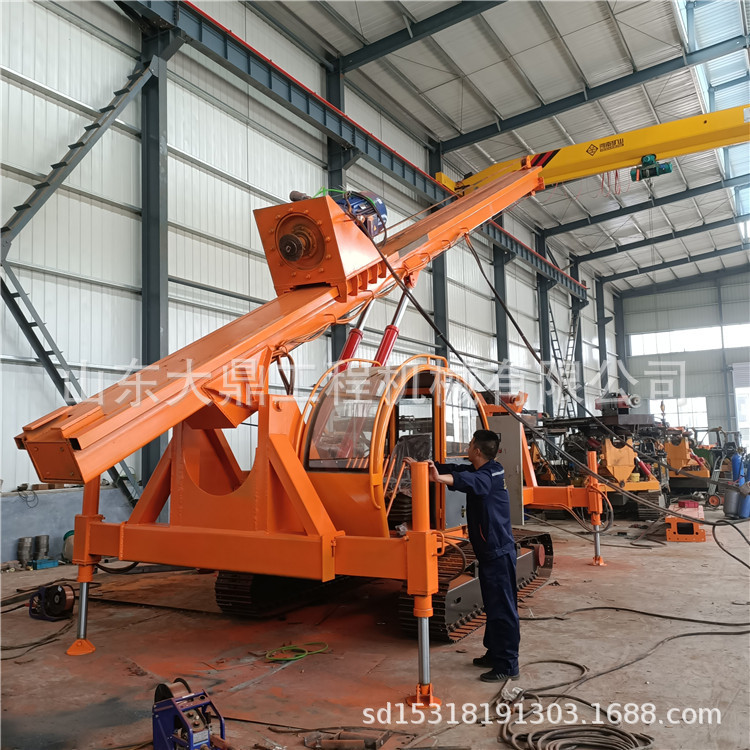 长螺旋打桩机 履带式抗浮锚杆钻机 履带式长螺旋打桩机一钻打桩机