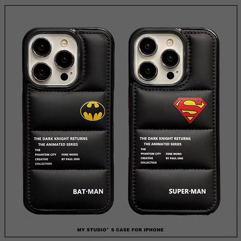 Suitable for Apple 17Promax down Jacket Mobile Phone Case Iphone16Pro Superman Batman 15/14 High-End Suitable for Apple 17Promax down Jacket Mobile Phone Case Iphone16Pro Superman Batman 15/14 High-End