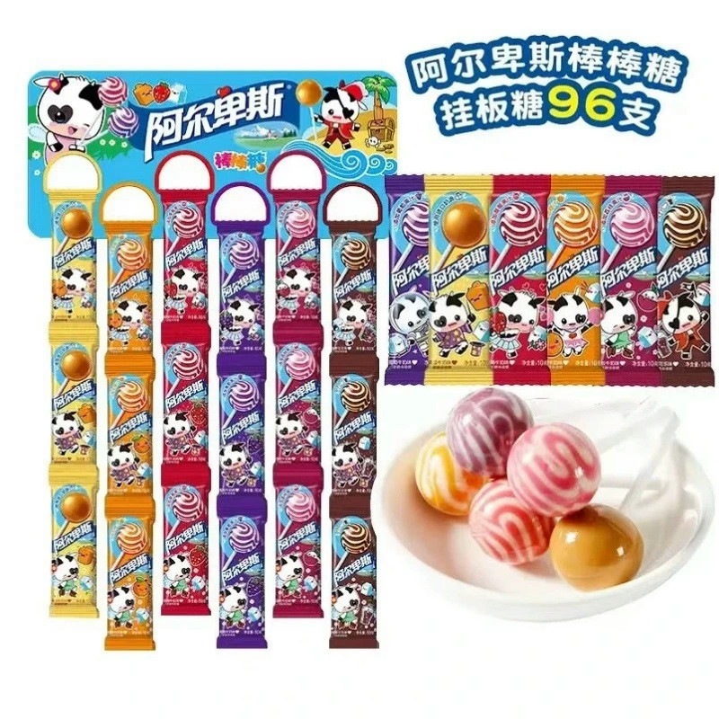 Alps 96 hanging board sugar double enjoyment stick fruit hard candy wedding snack snacks candy full box wholesale retail