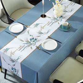 桌布防水防油防烫免洗加厚长方形台布ins风茶几学习桌垫PVC餐桌布