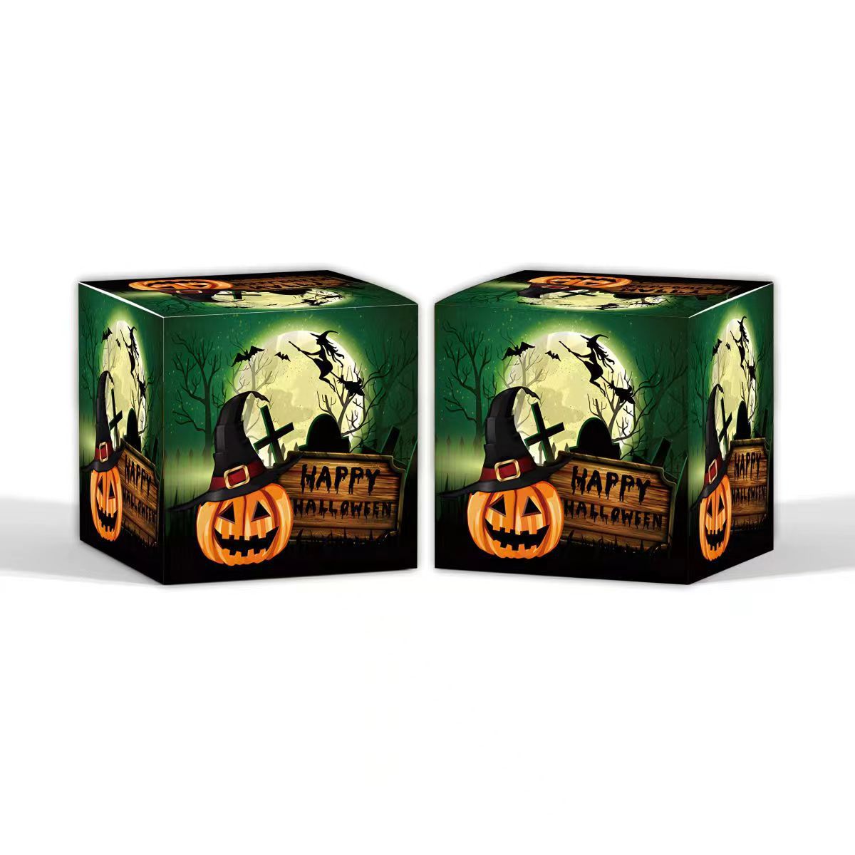 Κουτί με μπομπονιέρες για κέρασμα ή κέρασμα για το Halloween, διακόσμηση πάρτι, χάρτινο κουτί, διακόσμηση δείπνου, κουτί με μπομπονιέρες_voghion.com