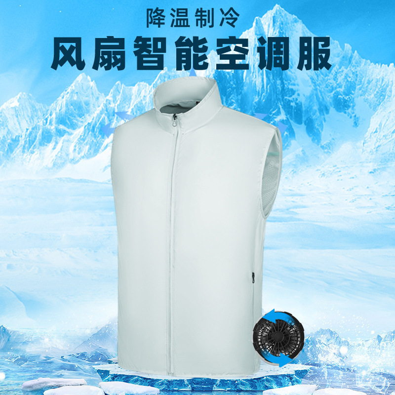 Cross-border Summer Cooling Air Conditioning Clothing Vest Labor Protection Work Refrigeration Fan Clothing Sun Protection and Summer Heat Protection Outdoor Tooling Clothes