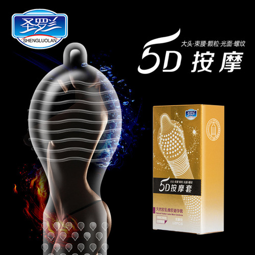 Yves Saint Laurent Condom 5D Granules Ice and Fire Wolf Dental Dents Adult Sex Toys Men's Family Planning Products Condoms Wholesale