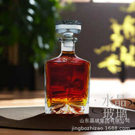 欧式威士忌水晶玻璃酒瓶仿古酒樽玻璃制品洋酒瓶空瓶红酒醒酒器