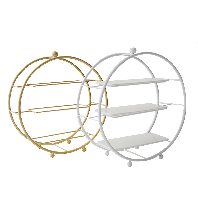 Transfronterizo venta caliente Amazon temu tres capas estantes de exhibición redondos bandeja de pastel estante de pastel diseño de cumpleaños