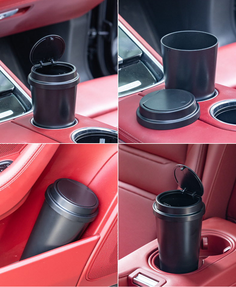车载杯型垃圾桶可拆洗防异味便携式收纳盒车用杂物桶垃圾箱置物盒详情4
