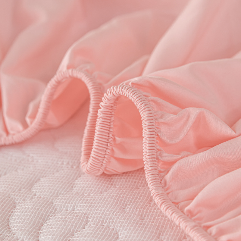 Cubierta de cama acolchada de aislamiento de orina impermeable transfronteriza color sólido cepillado engrosado colcha antideslizante Simmons cubierta protectora fábrica al por mayor