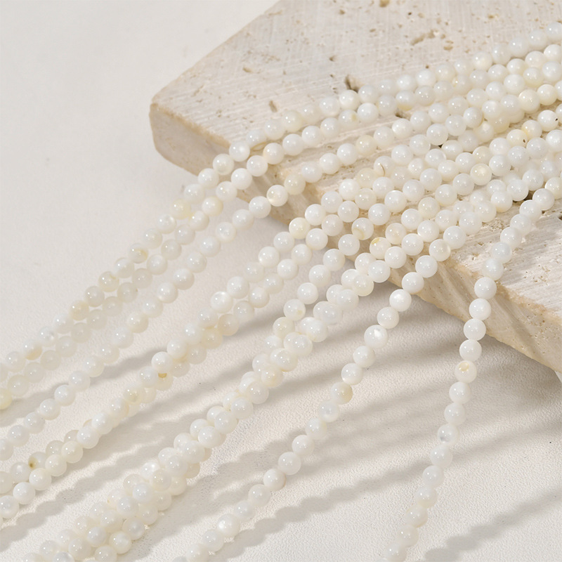 14g Weight Beads Jewelry Making Type DIY Jewelry Accessories Classification 1 Piece Quantity Shell Material Round Pattern Polishing New Product Design Vacation, Simple Style Style 1 Piece Shell Round DIY Jewelry Accessories Beads 5