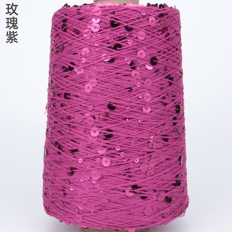 Silk Yue / mano DIY hilo de algodón multicolor brillante 3mm + 6mm sequilla 250 gramos de hilo de aguja de ganchillo