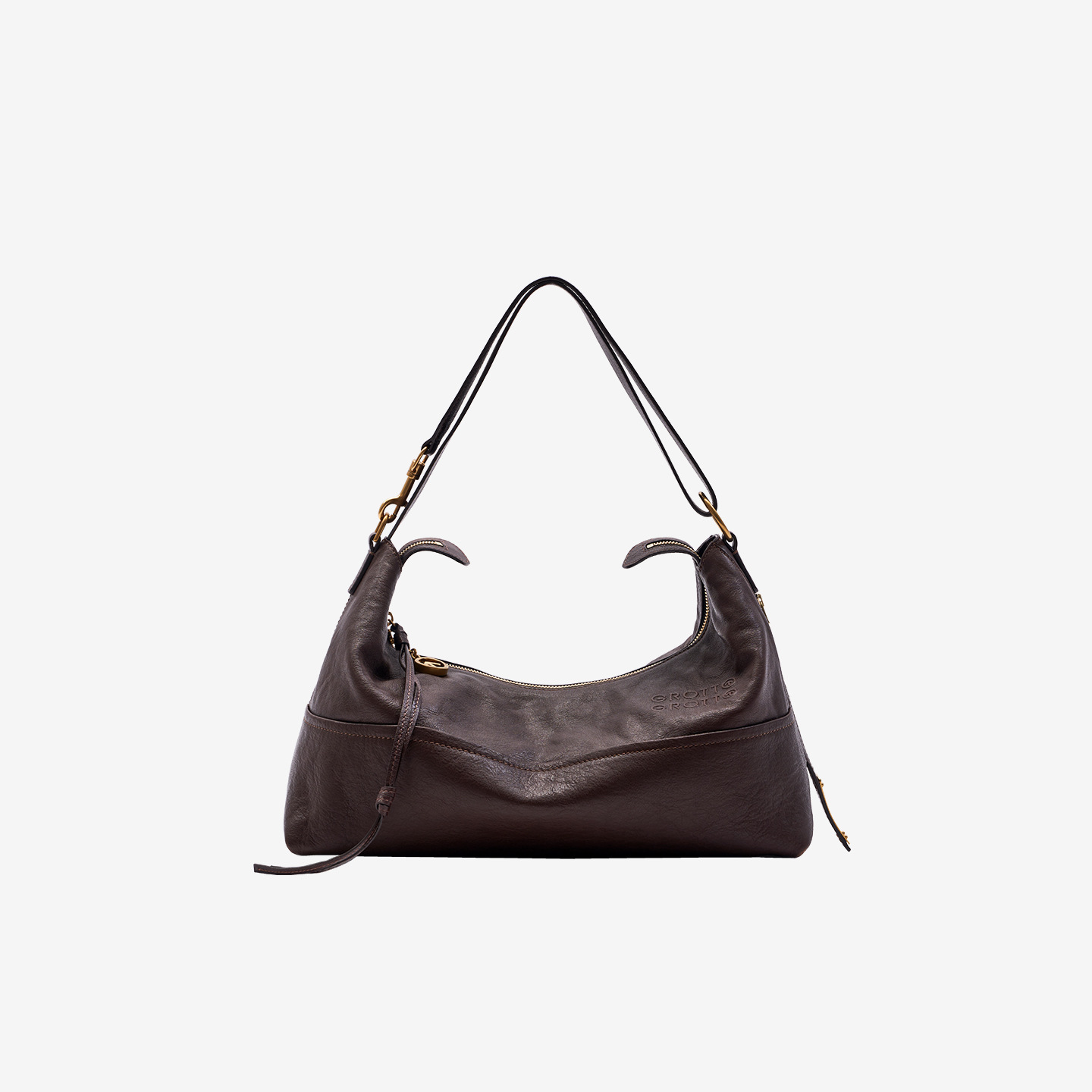 Gle 2025 New Ark Hobo Cowhide Shoulder Bag Large Capacity Commuter Travel Casual Handbag - Thumbnail 6