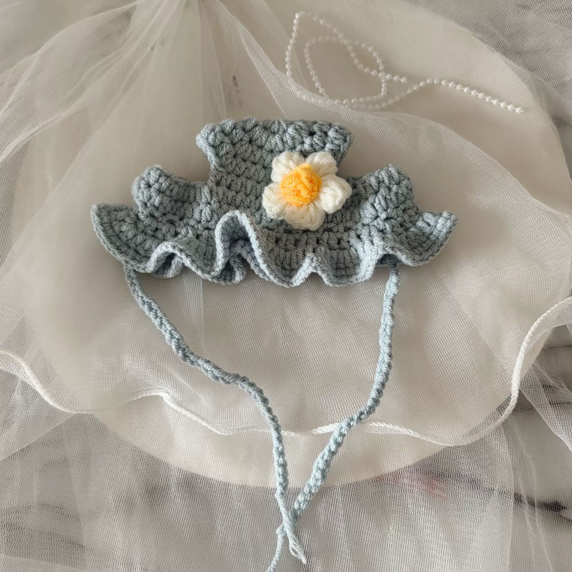 Вязаная шапка для домашних животных, ручная работа, вязаная шапка с орхидеей, шапка с розовыми цветами, шапка для питомцев, шапка для кошек и собак, теплая для осени и зимы