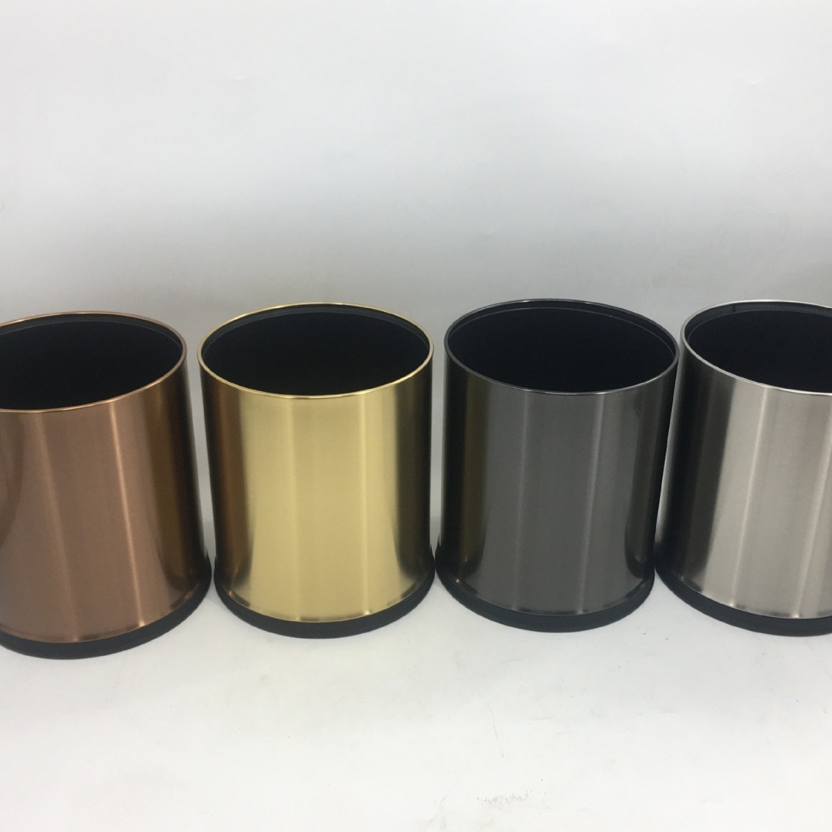 Cubo de ceniza de estilo de Hong Kong caja de fruta cesta de papel higiénico de mano Cubo de basura de acero inoxidable de doble capa retardante de llama