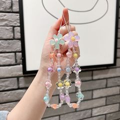 携帯電話ストラップ卸売小さな花ショートビーズストラップリストビーズ携帯電話ケースペンダント工場直販