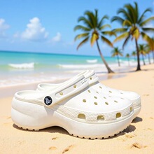 厚底凉鞋女鞋春季新款云朵洞洞鞋轻便包头拖鞋沙滩鞋