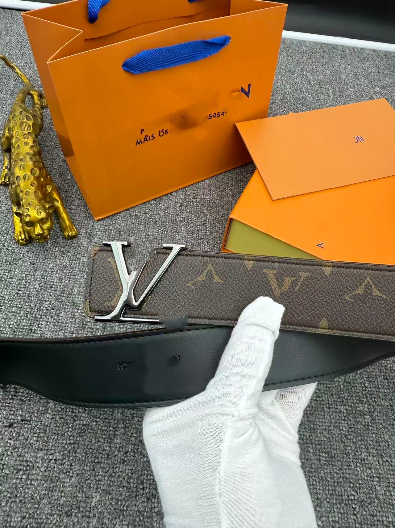 Cinturón para Hombre 4.0 cm de Piel de Vaca de Dos Capas con Hebilla Lisa para Uso Casual image 65