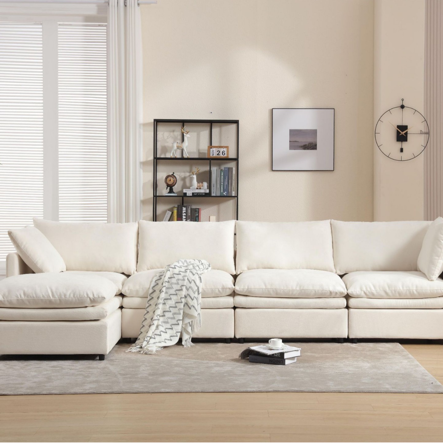 Sofá de tela nórdica de lujo ligero hogar combinación sala de estar sofá Amazon