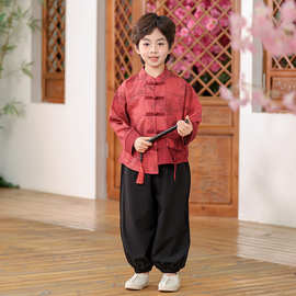 幼儿园园服春秋季中国风超仙汉服套装男女孩中秋节古装表演服装唐