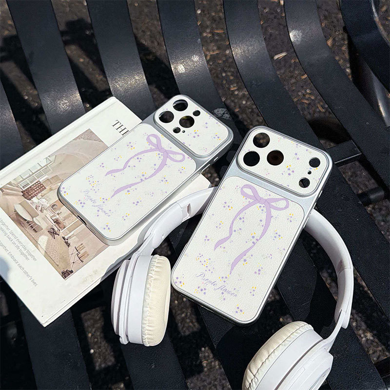 Bowknot iPhone 17 Pro Max Stand Phone Case Suitable for Apple 16, Girly 15 Pro, Trendy 14 Floral Design