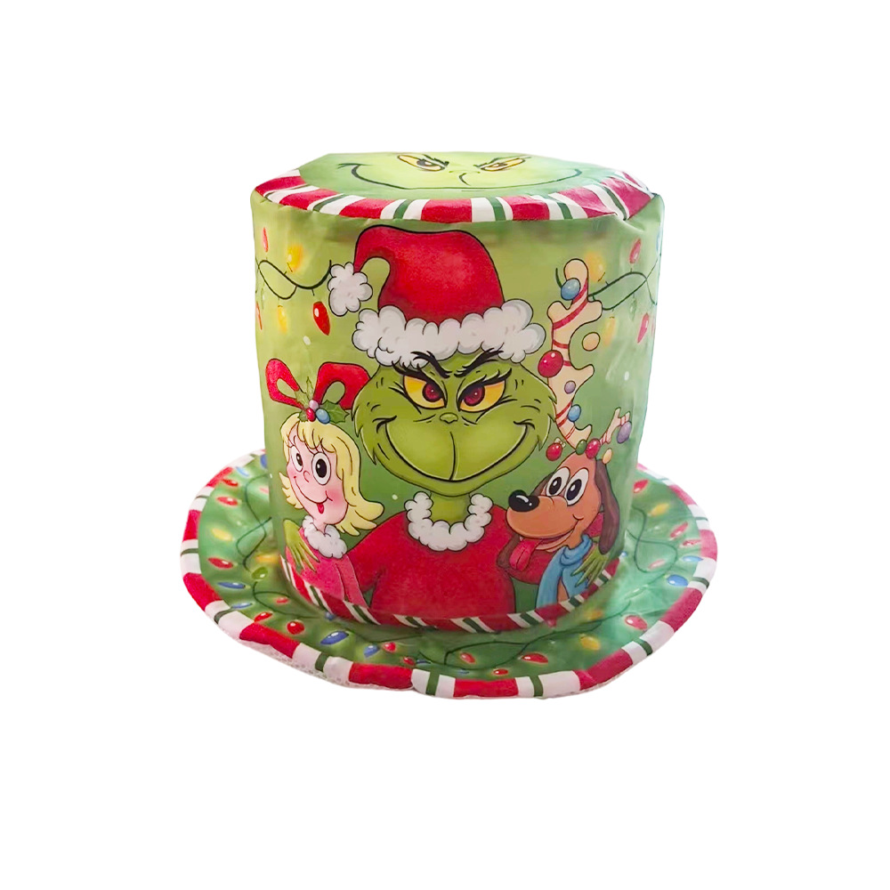 Nuevo sombrero de Navidad transfronterizo de EE.UU. Tío Sam sombrero navideño accesorios de decoración de dibujos animados para niños sombrero alto sombrero superior image 10