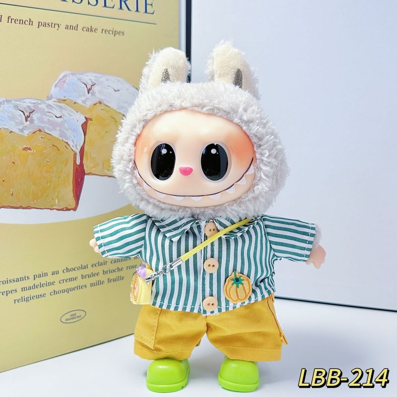 仅售衣服】一二三钥匙Labubu衣服挂件拉布布娃衣欢乐潮酷套装衣服|undefined