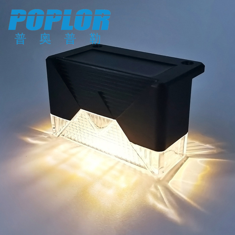 LED Solar Step Light, Light Control Wall Light, Garden Light, Wall Light, Outdoor Stair Light, Fence Light, ABS Waterproof
