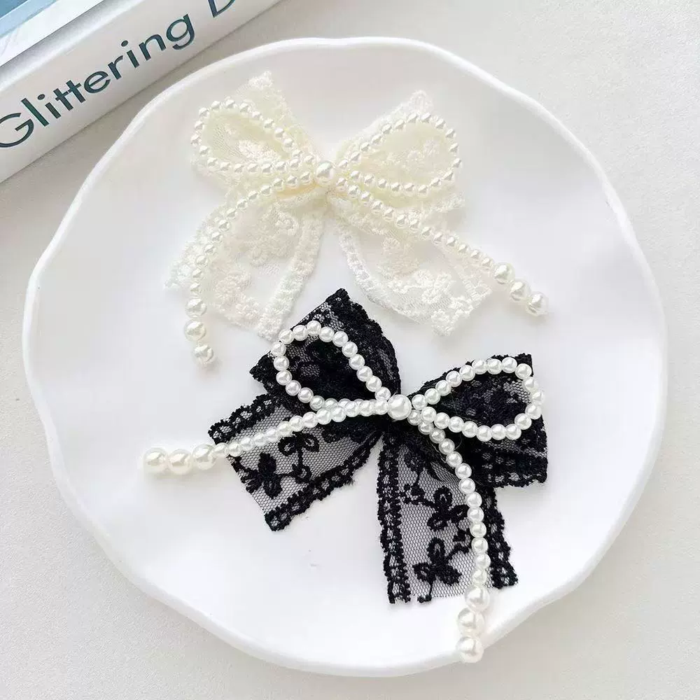重工法式蕾丝珍珠蝴蝶结DIY服装辅料鞋花鞋扣配饰帽子箱包配件批