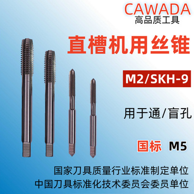 工厂定制国标 M2/SKH-9磨制M5*0.8直槽机用丝锥
