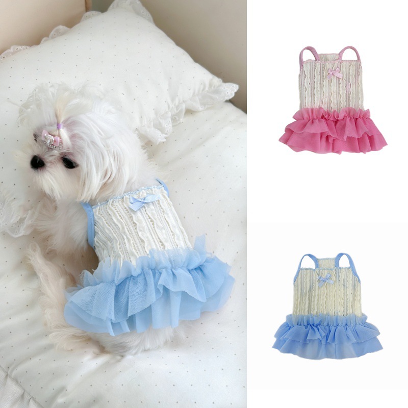 Sanliang Original Sommerkleidung Niedliches Haustier Prinzessin Für Kleine Bichons und Yorkshire Terrier Hunde Camisole Kleid_voghion.com