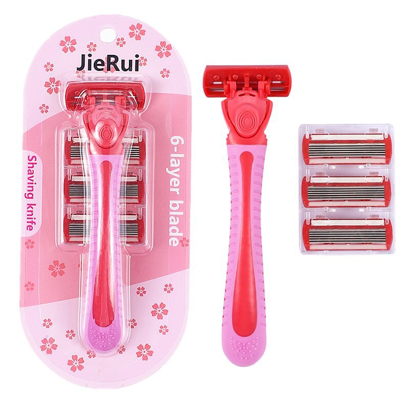 Factory direct supply Jie Rui ladies manual hair removal knife leg hair armpit hair removal shaving blade 1 Blade 4 blades