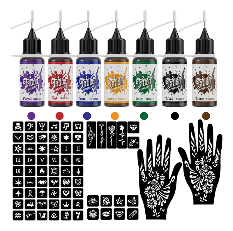 Factory direct supply Hana temporary tattoo cream suit juice tattoo cream with template tattoo equipment cross-border wholesale