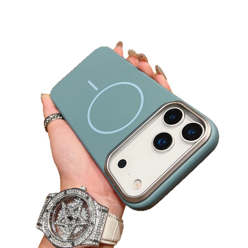 适用苹果17promax金甲PC细圈磁吸手机壳iphone16超薄散热15防摔壳|undefined
