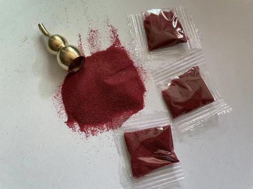 4g red sand bag keychain accessories cinnabar powder granular sand red sand cinnabar can be filled with hollow gourd 