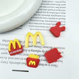 红色M字牌仿真食玩薯条树脂配件 diy奶油手机壳发饰 手工材料贴片