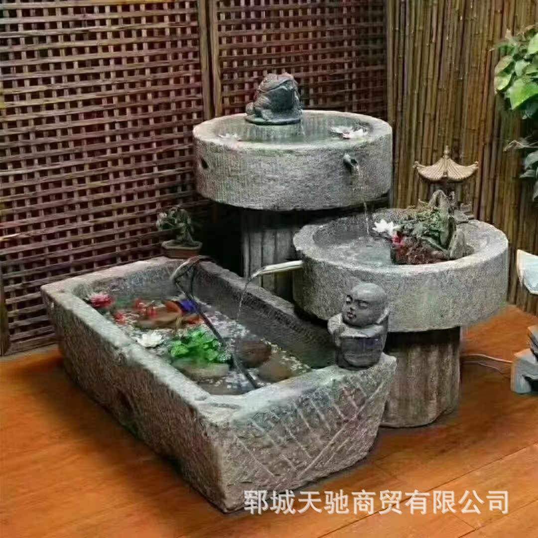 农村老石槽水槽阳台户外洗手盆流水景观青石牛槽马槽猪槽老石槽