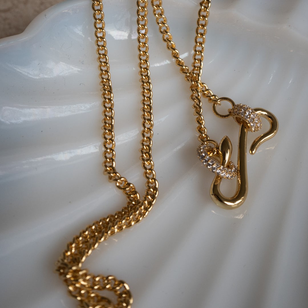 Titanium Steel Copper Hip-Hop Devil's Eye Snake Plating Pendant Necklace display picture 1