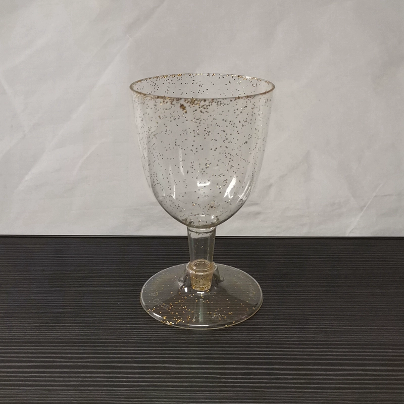 Disposable wineglass, champagne glass, transparent plastic mousse