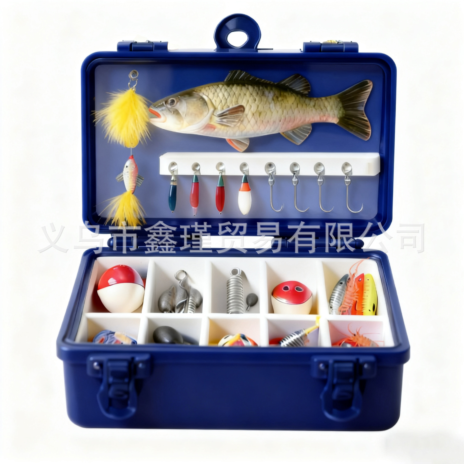 Nuevos productos transfronterizos 2D acrílico pesca caja de peces colgante colgante image 3