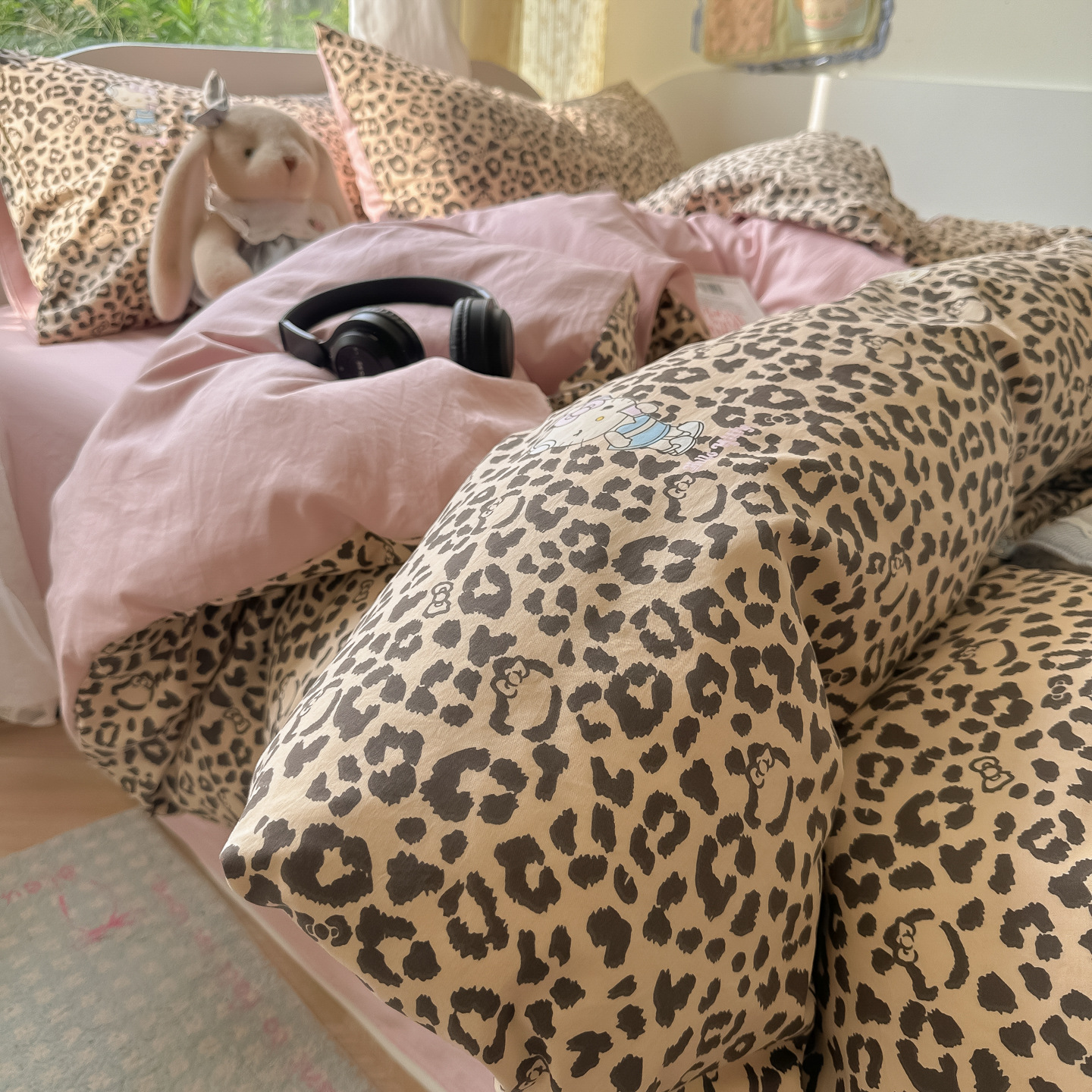 Nuevo algodón coreano de cuatro piezas, sábanas de algodón, cubierta de cama, dormitorio de estudiantes, ropa de cama de tres piezas