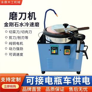 Multifunctional Disc Grinding Knife Machine Water-Cooled Electric Kitchen Knife Grinding and Polishing Machine Water-Cooled Cold Grinding Machine Commercial Street Stall