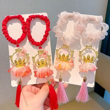 中秋节儿童发光灯笼发圈盘发古风发饰女童绑发绳女孩宫灯头绳头饰