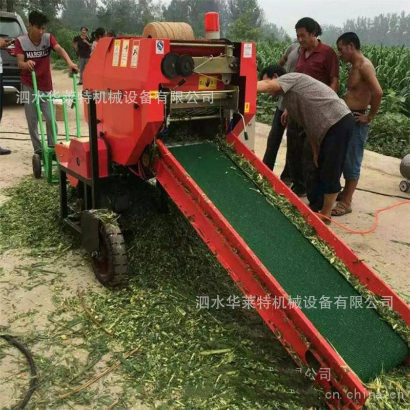 全自动玉米秸秆打捆打包机 青储牧草甘蔗叶打捆包膜机 牧草机械