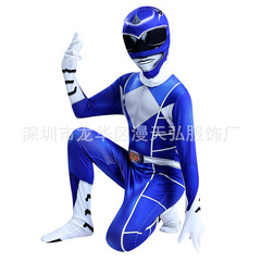 Dinosaur Power Rangers cos suit Tyrannosaurus Rex Emperor White Tiger Linker jumpsuit children's clothes cosplay all-inclusive tights