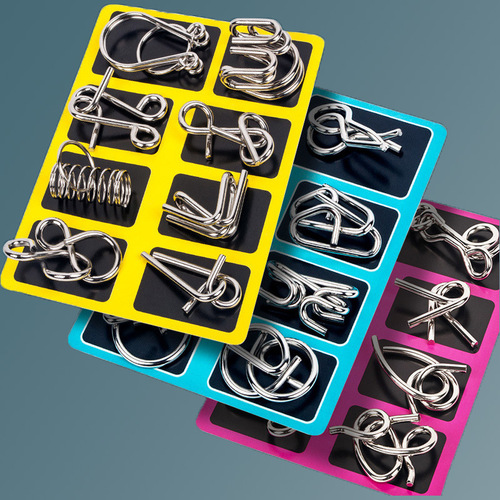 Nine-link educational toy set of eight pieces for unlocking and unlocking brain-burning intellectual toys for early education children and students