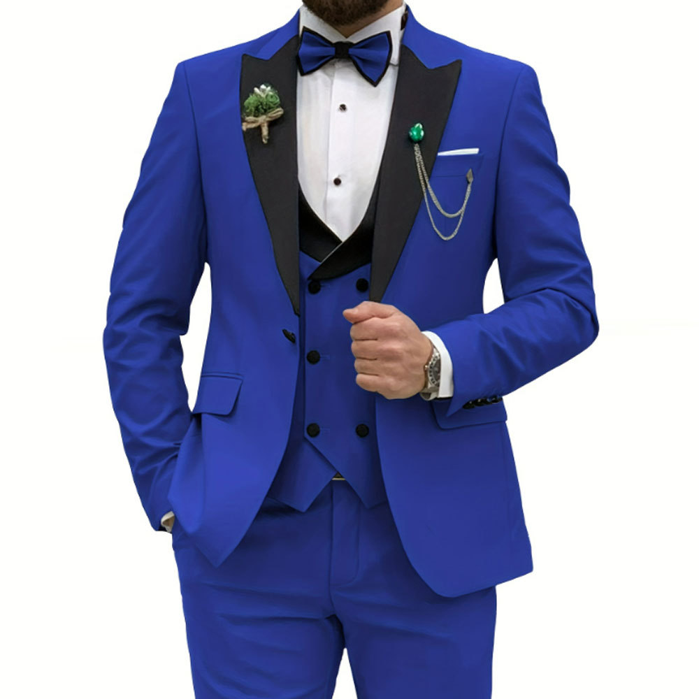 Amazon AliExpress Trajes de estación independientes de hombre de tres piezas de novio y padrino para banquete de boda trajes transfronterizos grandes para hombres