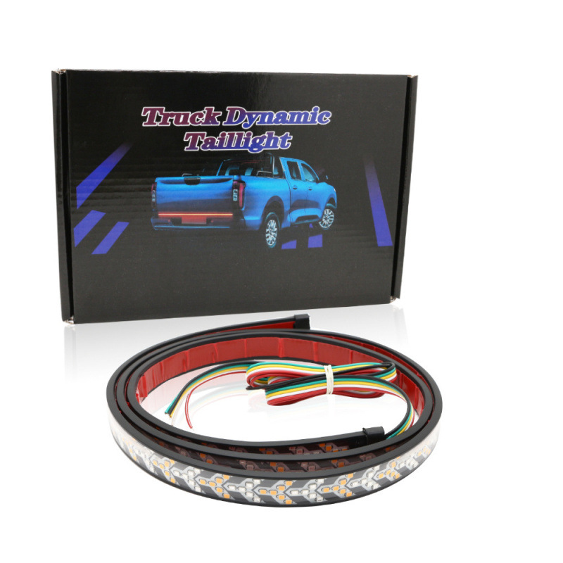 Auto pickup hueso de pez luz 48 60 pulgadas de alto escaneo bicolor función de freno de dirección luz trasera
