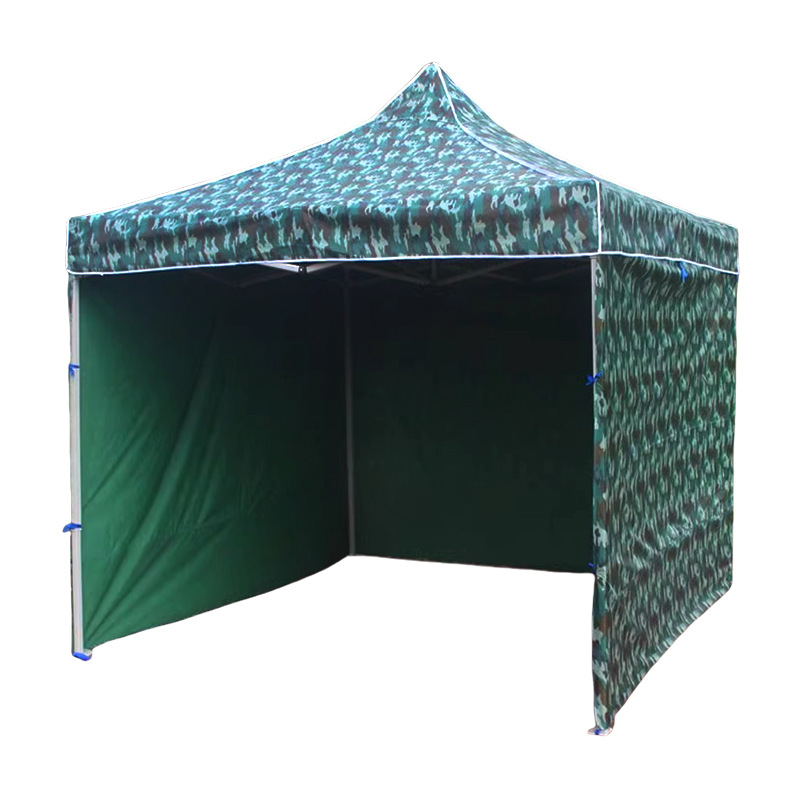 Camuflamiento al aire libre cuatro esquinas tienda de campaña cuatro patas paraguas tres lados cubierta de sombrilla a prueba de viento abrigo abrigo tela de lluvia al por mayor