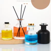 100ml большой живот ароматизаторы стеклянная бутылка пустая бутылка без огня ротанг летучие бутылки ins прозрачная тупая черная бутылка ароматерапии