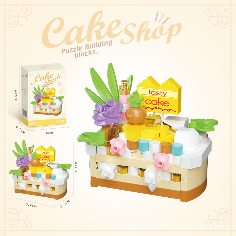 MZ828 - MZ291 ladrillo mágico ladrillo para niños puzzle juguetes de ensamblaje modelo de pastel de micropartículas